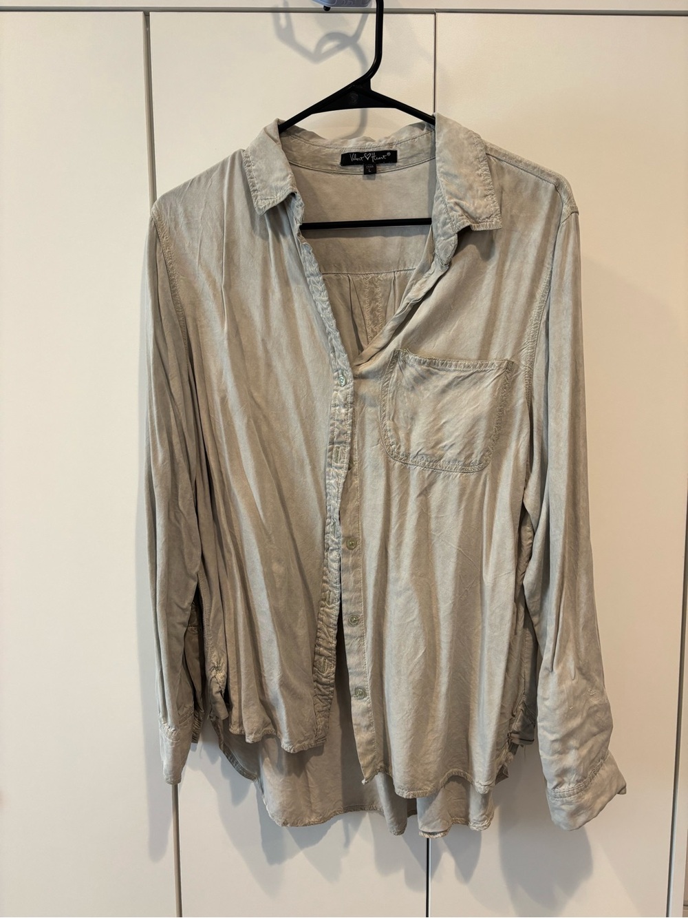 Velvet Heart Men's Light Taupe Button-Front Shirt Jacket